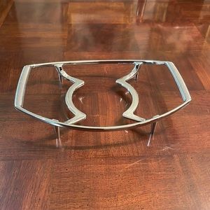 Large 11.5” Corningware Rack Cradle Trivet Chrome Casserole Holder